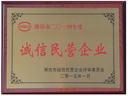 誠信民營(yíng)企業(yè)